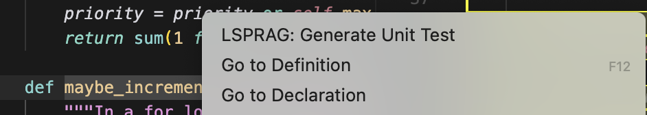Generate Unit Test Command
